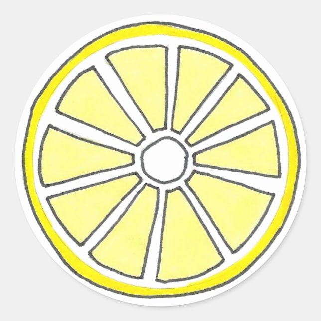 Gelbe Zitrusfrüchte Fruchtigkeit Zitronen Sticker (Vorderseite)