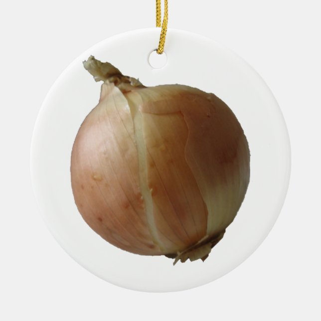 Gelbe Zwiebel Keramikornament (Vorne)