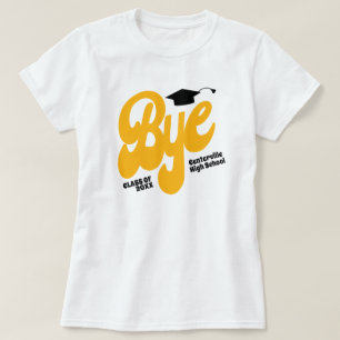 Gelber Abschieds-Abschluss Hut Abiturient T-Shirt