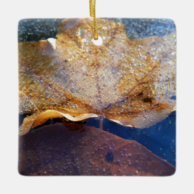 Gelber Ahornblätterblättriger Ahornblättriger, gef Keramikornament (Vorderseite)