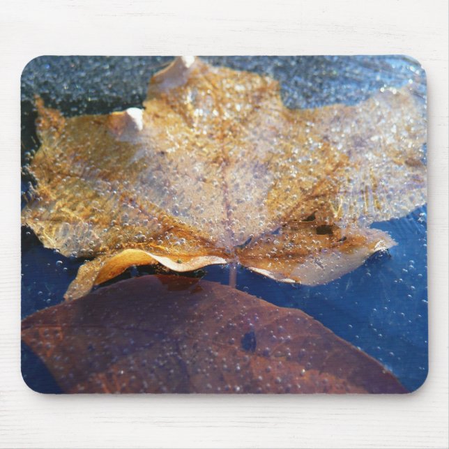 Gelber Ahornblätterblättriger Ahornblättriger, gef Mousepad (Vorne)