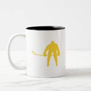 Gelber Amber Hockey Zweifarbige Tasse
