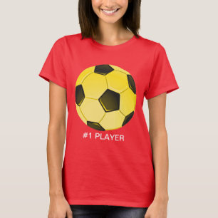 Gelber American Soccer Ball oder Fußball T-Shirt