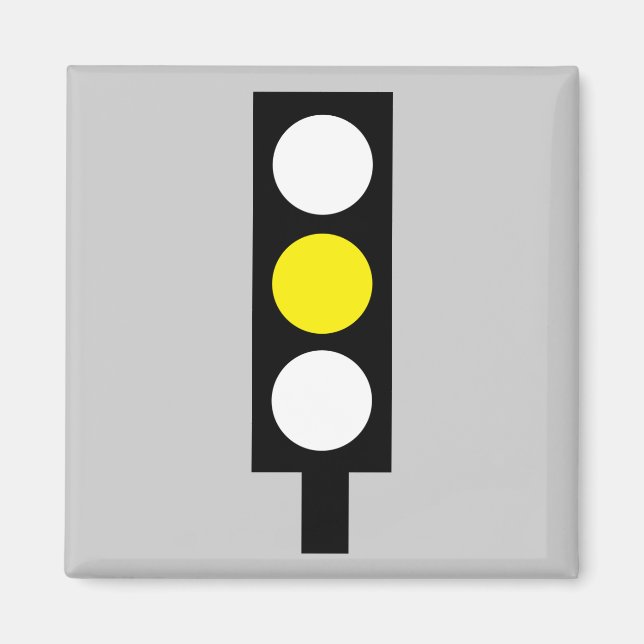 Gelber Ampelmagnet Magnet (Vorne)