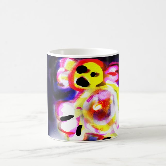 Gelber Axolotl Spaß  Kaffeetasse (Mittel)