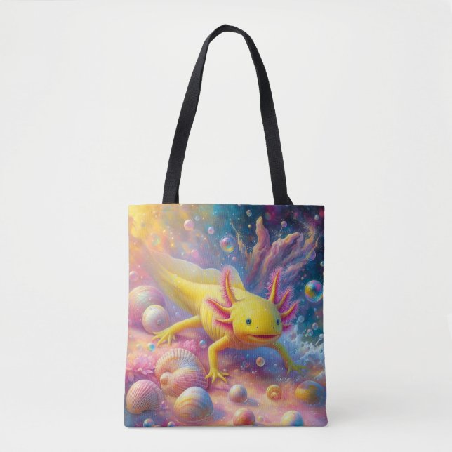 Gelber Axolotl Tasche (Vorderseite)