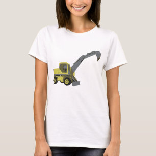 Gelber Bagger Baumaschinen T-Shirt