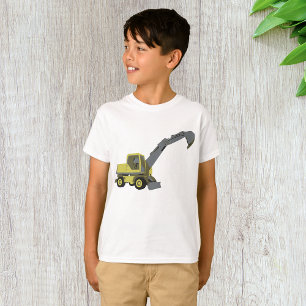 Gelber Bagger Baumaschinen T-Shirt