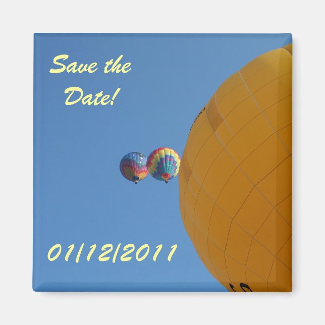 Gelber Ballon steil in die Höhe! Magnet (Vorne)
