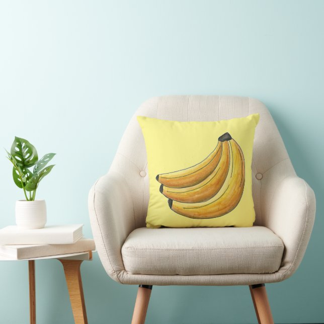Gelber Bananenstrauß Feinschmecker Kissen (Stuhl )