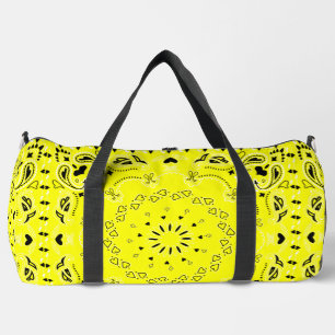 gelber Bandana-Druck Cowgirl-Herzen Duffle Bag