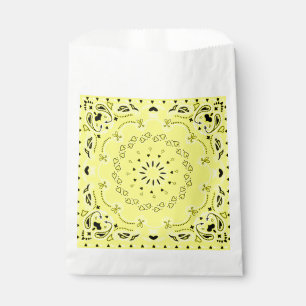 gelber Bandana-Druck Cowgirl-Herzen Geschenktütchen