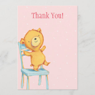 Gelber Bär danken Ihnen Dankeskarte