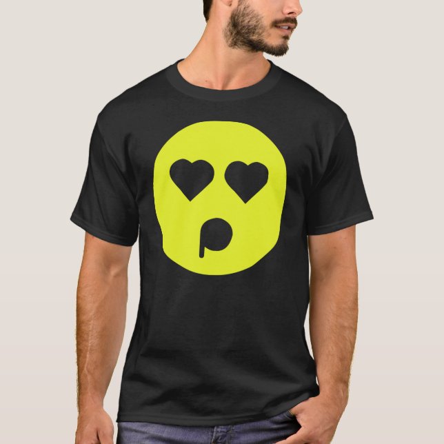 Gelber betörter Emoticon T-Shirt (Vorderseite)