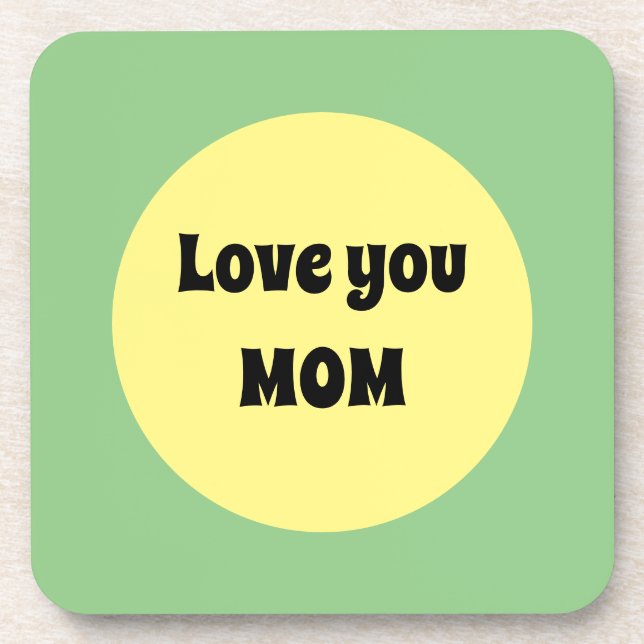 Gelber Big Dot Getränkeuntersetzer (Vorderseite)