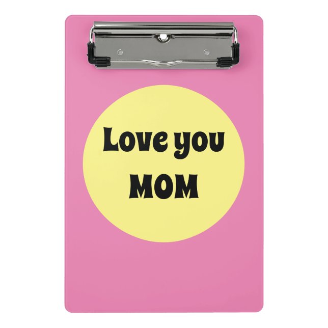 Gelber Big Dot Mini Klemmbrett (Vorderseite)