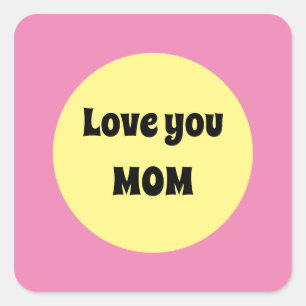 Gelber Big Dot Quadratischer Aufkleber