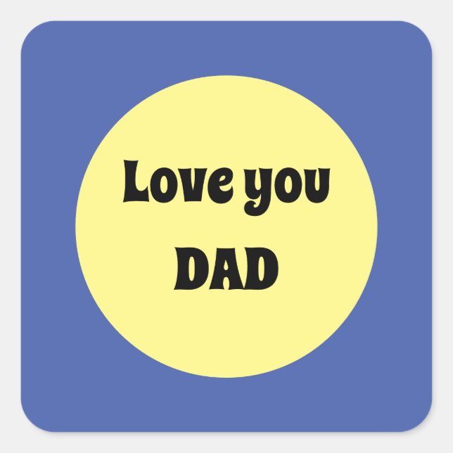 Gelber Big Dot Square Sticker (Vorderseite)
