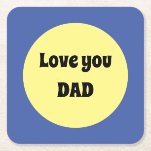Gelber Big Dot Square Sticker Rechteckiger Pappuntersetzer