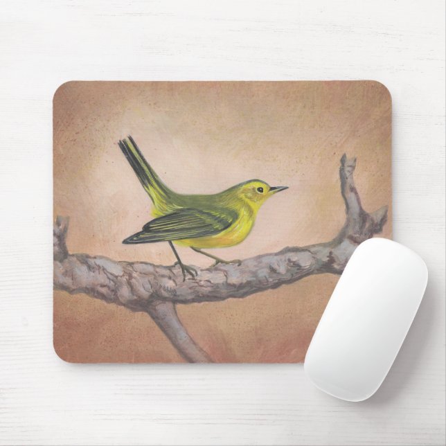 Gelber Bird Mousepad (Mit Mouse)