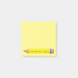 Gelber Bleistift Post-it Klebezettel