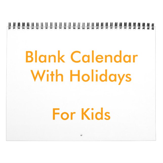 Gelber Blindkalender mit Urlaub für Kinder Kalender (Titelbild)