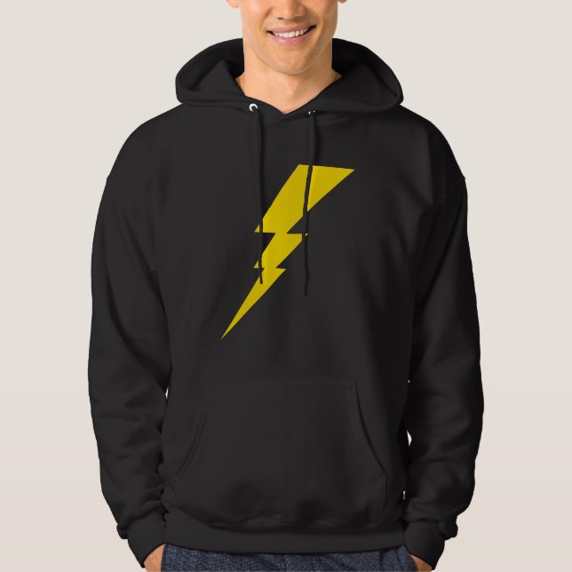 Gelber Blitzschlag Hoodie (Vorderseite)