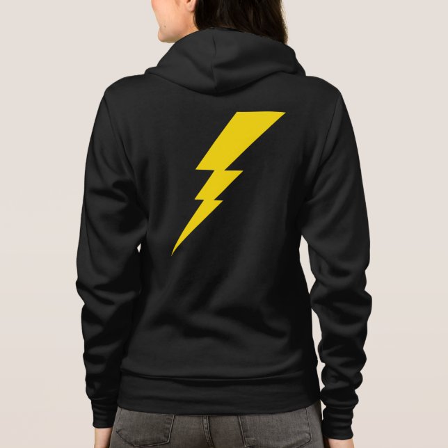 Gelber Blitzschlag Hoodie (Rückseite)