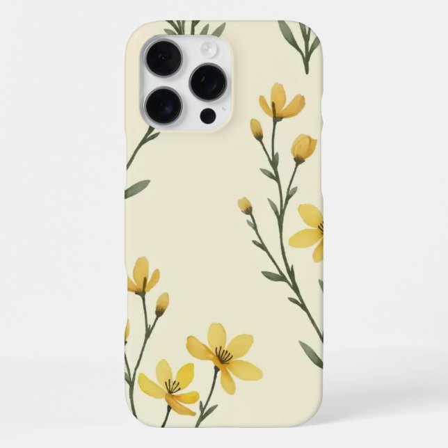 "Gelber Blumen-Handyhülle iPhone 16 Pro Max Hülle (Rückseite)