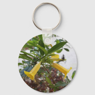 Gelber Blumenanhänger Schlüsselanhänger