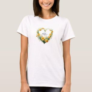 Gelber Blumenkranz T-Shirt