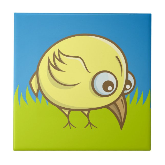 Gelber Cartoon Fliese (Vorderseite)