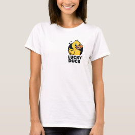 Gelber Cartoon-Logo-T - Shirt für gelbe Gummihaube