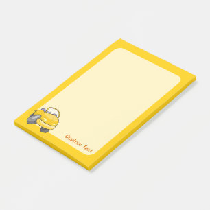 Gelber Cartoon Post-it Klebezettel