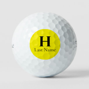 Gelber Circle Personalisierter Golfball (3) HAMbWG
