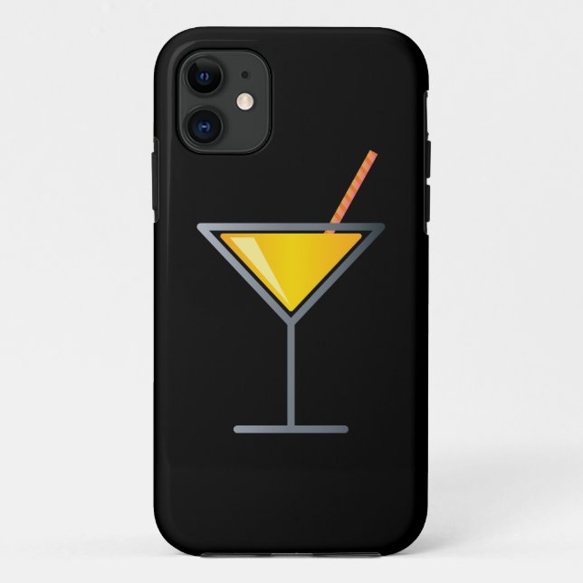 Gelber Cocktail Martini-Glas Case-Mate iPhone Hülle (Rückseite)