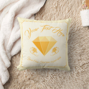Gelber Diamant Edelsteinschmuck. 50 Goldene Hochze Kissen
