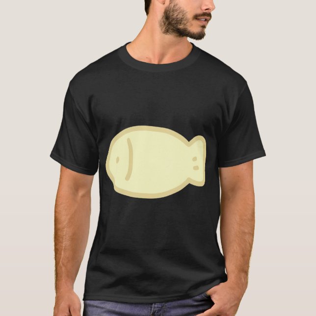 Gelber Doodle-Fisch T-Shirt (Vorderseite)
