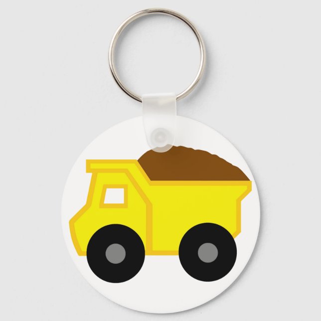Gelber Dump Truck Schlüsselanhänger (Vorderseite)
