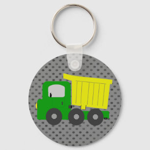 Gelber Dump Truck Schlüsselanhänger