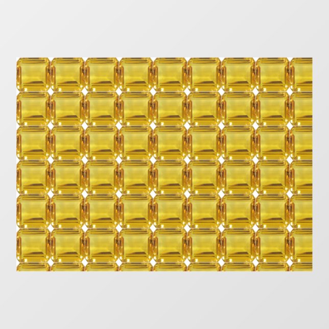 Gelber Edelstein Fensteraufkleber (Blatt)