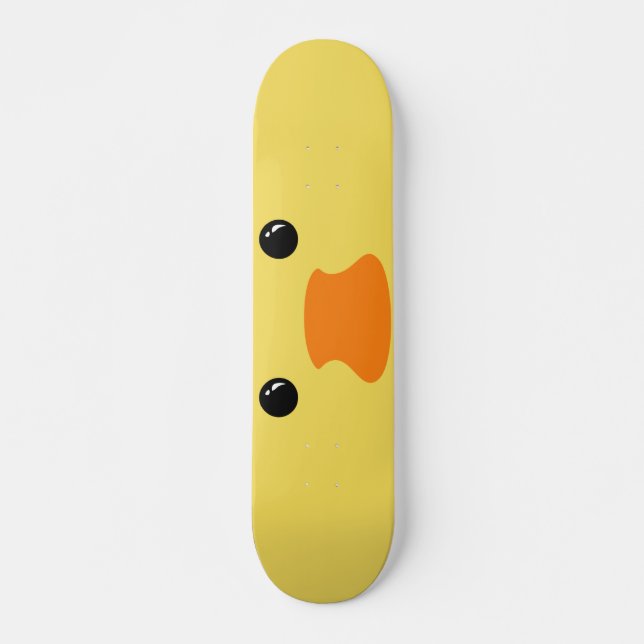 Gelber Enten-Tier-Gesichts-Entwurf Skateboard (Vorne)