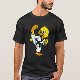Gelber Enten-Tierliebhaber Karate Taekwondo Jungen T-Shirt