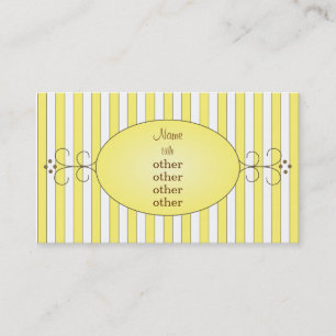 Gelber extravaganter Kuchen Visitenkarte