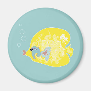 Gelber Fisch Magnet