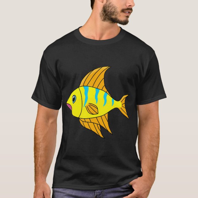 gelber Fisch T-Shirt (Vorderseite)