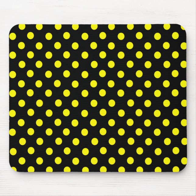 Gelber Fleck Polka Dot Mousepad (Vorne)