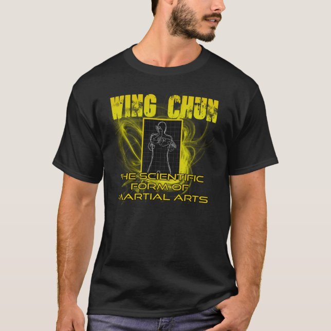 Gelber Flügel Chun wissenschaftliche Form von T-Shirt (Vorderseite)