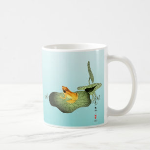 Gelber Frosch auf Lotus Leaf Kaffeetasse