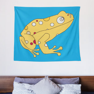 Gelber Frosch Wandteppich